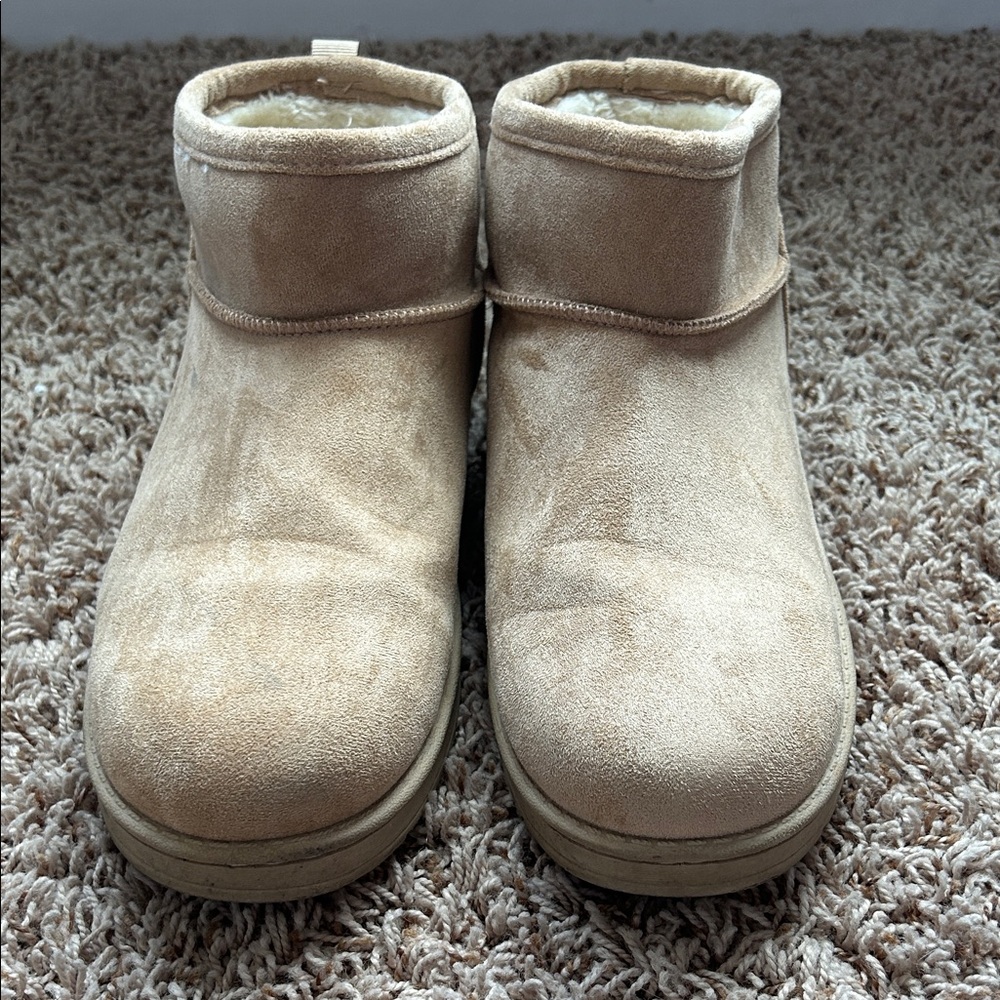 SO Cozy Tan Faux Fur Boots